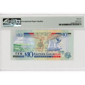 East Caribbean States 10 Dollars 2012 (ND) PMG 66