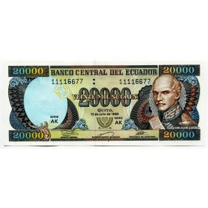 Ecuador 20000 Sucres 1999