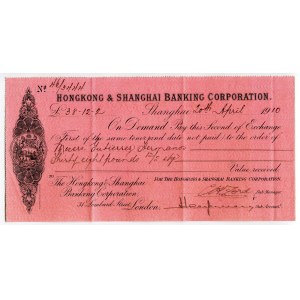 China Shanghai 38-12-2 Pounds 1910 Hongkong & Shanghai Banking Corporation