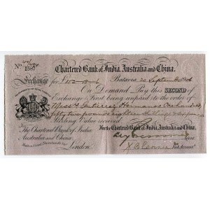 Indonesia Batavia 152-18-6 Pounds 1906 Chartered Bank of India Australia and China