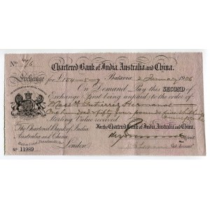 Indonesia Batavia 154-5-9 Pounds 1906 Chartered Bank of India Australia and China