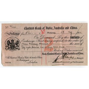 Malaysia Penang 58-1-5 Pounds 1914 Chartered Bank of India Australia and China