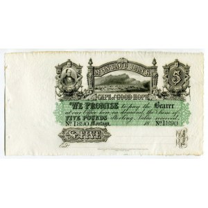 South Africa Cape of Good Hope 5 Pounds 1800 th Montagu Bank