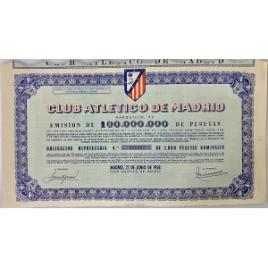 Spain 1000 Pesetas 1958 Football Bonds