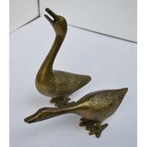 Metal Goose Figures,