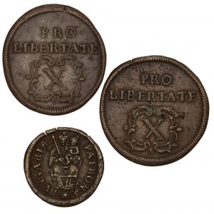 Hungary - Rakoczi War of Independence - Franz II. Rakoczi (1703-1711) Poltura KB LOT - 3 pcs