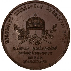 House of Habsburg - Franz Joseph I. (1848-1916) 1867 A Coronation Medal