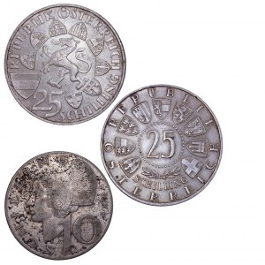 Austria - Silver Coin LOT - 3 pcs