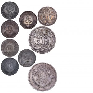 Egypt - Silver Coin LOT - 9 pcs