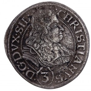 German States - Christian zu Wohlau 1639-1672. 3 Kreuzer 1668 C-B, Breslau