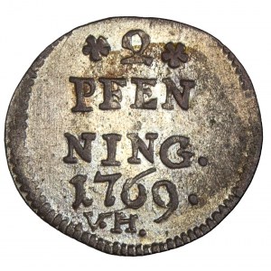 German States - Fulda Bistum - 2 Pfennig 1769 Heinrich VIII. von Bibra - 1759-1788