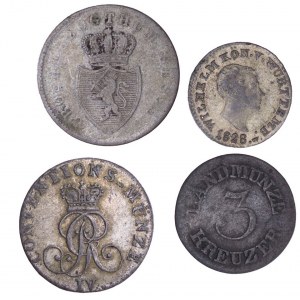 German States - Silver Klein Münzen LOT - 4 pcs