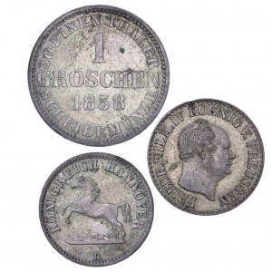 German States - Silver Klein Münzen LOT - 3 pcs