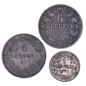 German States - Silver Klein Münzen LOT - 3 pcs