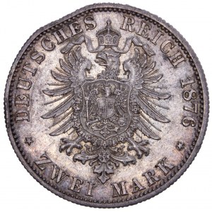 German States - Hamburg - 2 Mark 1876 J