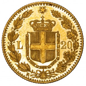 Italian States - Umberto I. AV 20 Lire 1881 R