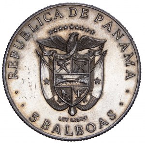 PANAMA - 5 Balboas 1970