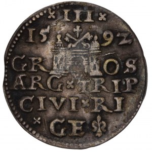 Poland - Sigismund III Vasa. Trojak (3 grosze) 1592 Ryga / Riga