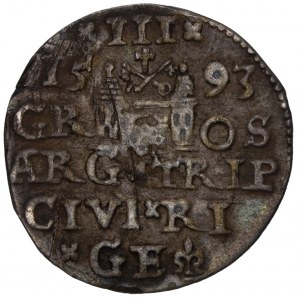 Poland - Sigismund III Vasa. Trojak (3 grosze) 1593 Ryga / Riga