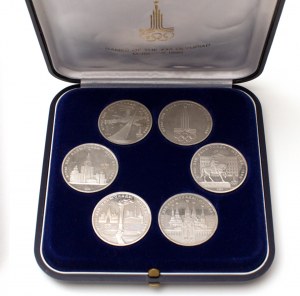 Russia - CCCPP - USSR - 1 Ruble (6 different coins) 1980 Moscow Olympics