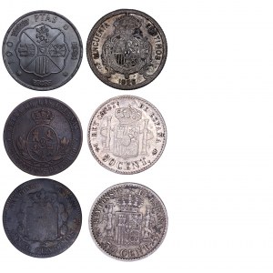 Spain - Coin LOT - 6 pcs