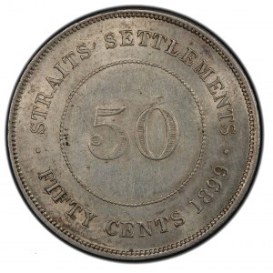 United Kingdom - Straits Settlements - 50 Cents, 1899. London Mint. Victoria.