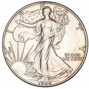 United States - American Silver Eagle - Walking Liberty 1988
