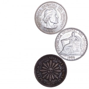 Uruguay - Coin LOT - 3 pcs
