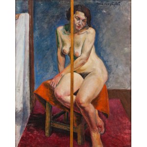 Adam Marczynski (1908 Krakow - 1985 Krakow), Nude (two-page painting)