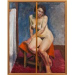 Adam Marczynski (1908 Krakow - 1985 Krakow), Nude (two-page painting)
