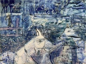 Bogna Jarzemska Misztalska, ZALOTY- from the series Goats, 60 x 90 cm.