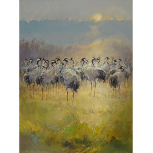 Daniel Pielucha, Cranes 130 x 90 cm.