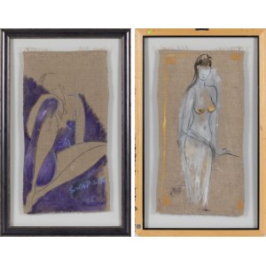 Joanna Sarapata, Violet Nude (double-sided painting), ca. 2004.