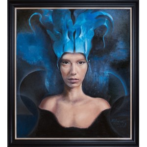 Jacek TYCZYŃSKI, Frau mit blauer Mütze, 2018.