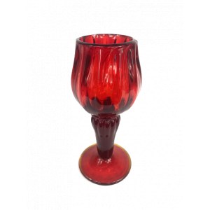 Chalice, hand-formed glass, Cracow Glass Institute, 1970s