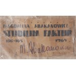 Magdalena Abakanowicz (1930 Falenty pod Warszawą - 2017 Warszawa), Studium faktur, 1964