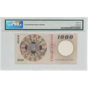 1000 złotych 1962 - A - 0000000 - WZÓR - RZADKOŚĆ PMG 64 EPQ