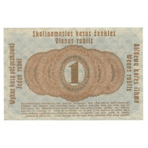 Poznań - Posen - 1 rubel 1916  klauzula ...nabywa... mała czcionka