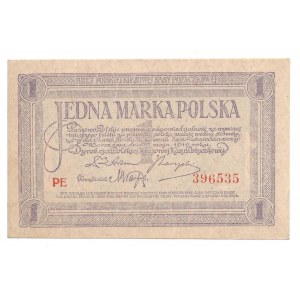 1 marka 1919 - PE - rzadsza seria -