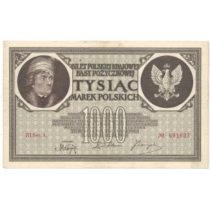 1000 marek polskich 1919 - III Ser. A -