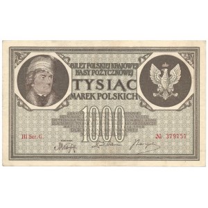 1000 marek polskich 1919 - III Ser. G. -