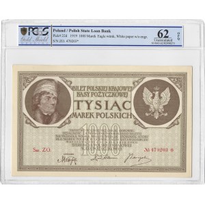 1000 marek polskich 1919 - ZO - PCGS 62 OPQ