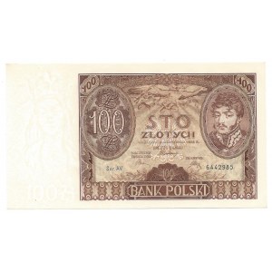 100 złotych 1934 - AV - dodatkowy znak wodny dwie kreski.