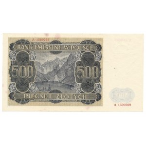 500 złotych 1940 - numeracja falsu londyńskiego A 13...... 