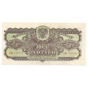 5 złotych 1944 - XM - banknot z kolekcji LUCOW