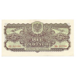 5 złotych 1944 - XX - banknot z kolekcji LUCOW