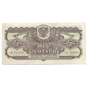 5 złotych 1944 - CB - banknot z kolekcji LUCOW