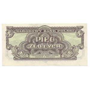 5 złotych 1944 - CB - banknot z kolekcji LUCOW
