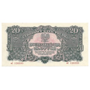20 złotych 1944 - aC - ...owe, banknot z kolekcji LUCOW