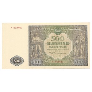 500 złotych 1946 - M - banknot z kolekcji LUCOW